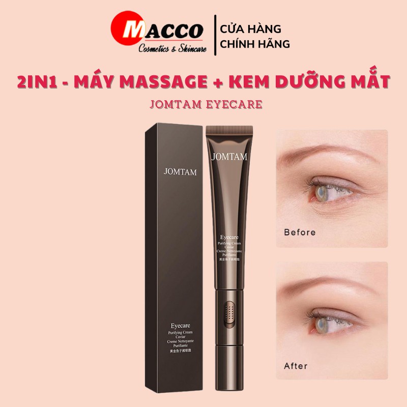 Máy Massage Mắt Kèm Kem Dưỡng Mắt JOMTAM 2in1 - Giảm Quầng Thâm, Nâng Da Chống Lão Hoá