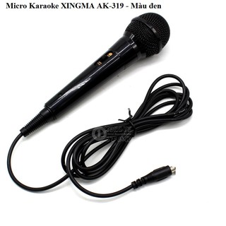 Micro Karaoke Có Dây AK-319 (Màu đen) Nhập khẩu Bạc Cho âm Li Loa kẹo kéo - H_Shop_VN