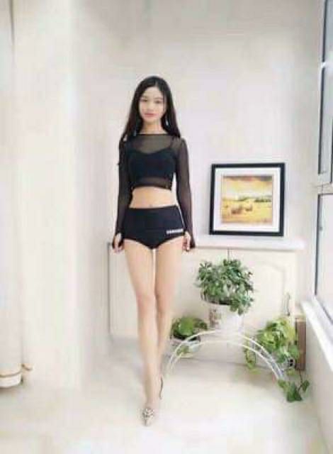 Bikini đi biển 3 mảnh, áo croptop quần cạp cao, hot hit | BigBuy360 - bigbuy360.vn