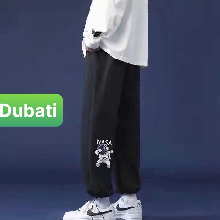 QUẦN JOGGER NAM NỮ UNISEX CHẤT NỈ DÀY DA CÁ ỐNG SUÔNG RỘNG IN HÌNH NASA RÚT DÂY PHONG CÁCH CAO CẤP -DUABTI FASHION