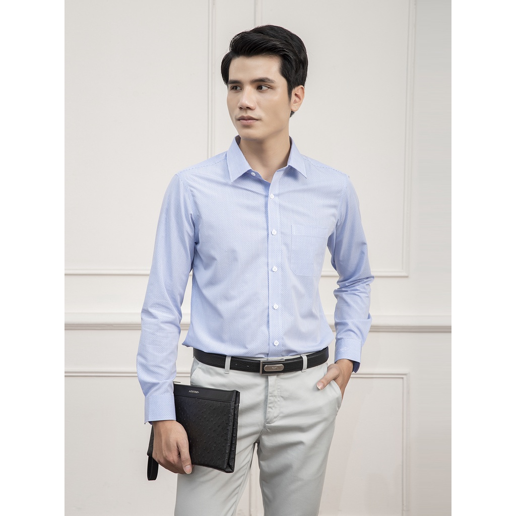 Áo sơ mi nam dài tay ARISTINO chất liệu cao cấp, thoáng mát, thấm hút tốt, hạn chế nhăn co - ALS05601
