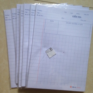 💁Giấy kiểm tra ô li Hồng Hà