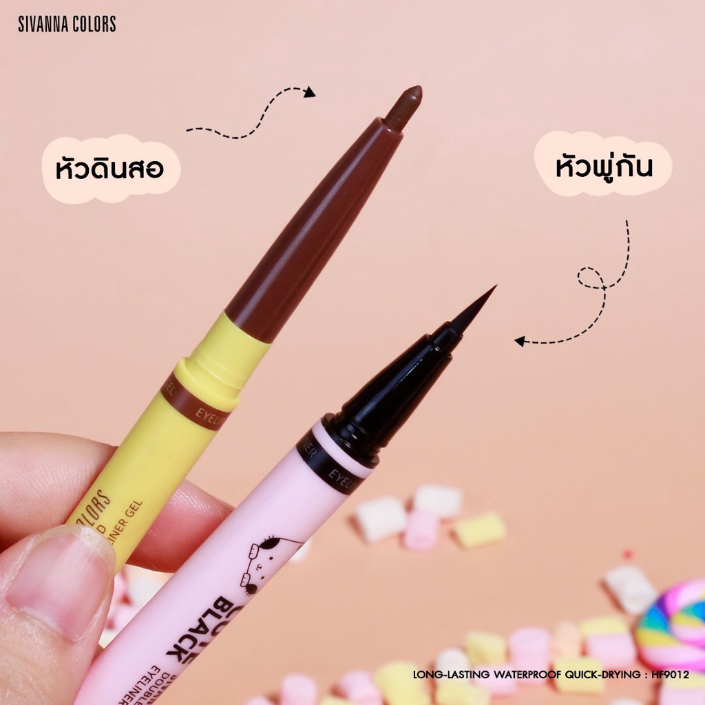 [NEW] Bút Kẻ Mắt Sivanna Nước Và Gel 2in1 Cute Eyeliner And Eyeliner Gel HF9012