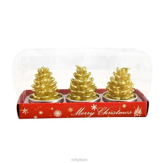 Hộp 3 Cây Nến Phong Cách Giáng Sinh Dễ Thương