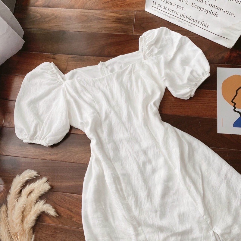 [Mã FATHANG5 giảm 10K đơn 50K] Đầm trắng đuôi cá xẻ tà (kèm hình thật) | BigBuy360 - bigbuy360.vn