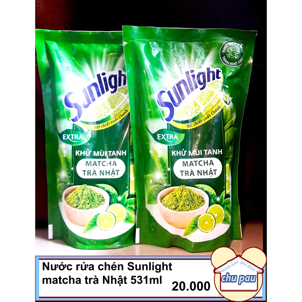 NƯỚC RỬA CHÉN SUNLIGHT MATCHA TRÀ NHẬT 550G