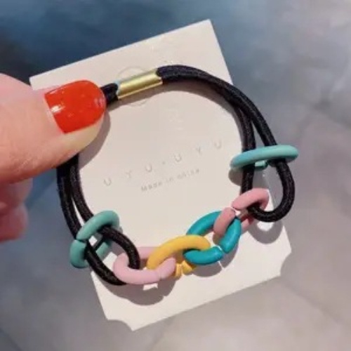 Dây Buộc Tóc Dạng Xích Nhiều Màu Sắc Đơn Giản Đa Năng Phong Cách Nhật Hàn