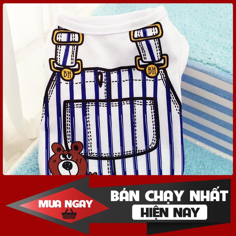 Áo Hình Gấu &amp; Chó Mùa Xuân Hè Giả Vest Mặc Thoáng Khí - Mã QACC68 0