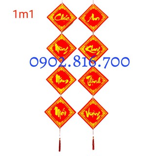 Câu đối nhung đỏ-liễng nhung đỏ - dây treo nhung đỏ chúc mừng năm mới-an khang thịnh vượng-vạn sự như ý trang trí tết