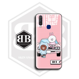 Ốp lưng kính cường lực Gấu Brown cho Vivo Y11 Y12 Y15 Y17 / U10 / Y3