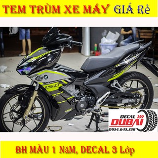 Tem Trùm Winner X Đen Xanh Neon Mẫu Mới