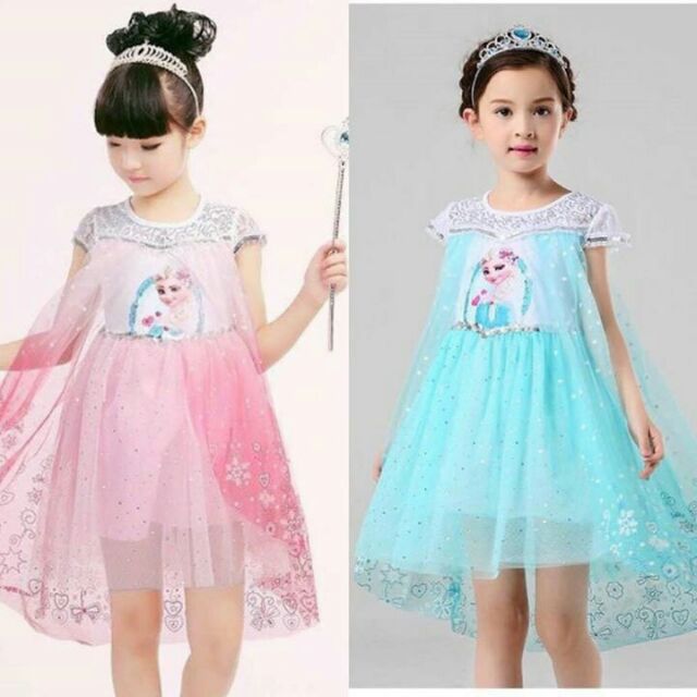 💖 XẢ HÀNG Váy Elsa size 110-150 cho bé khoảng 14-30/33kg xanh hoặc hồng