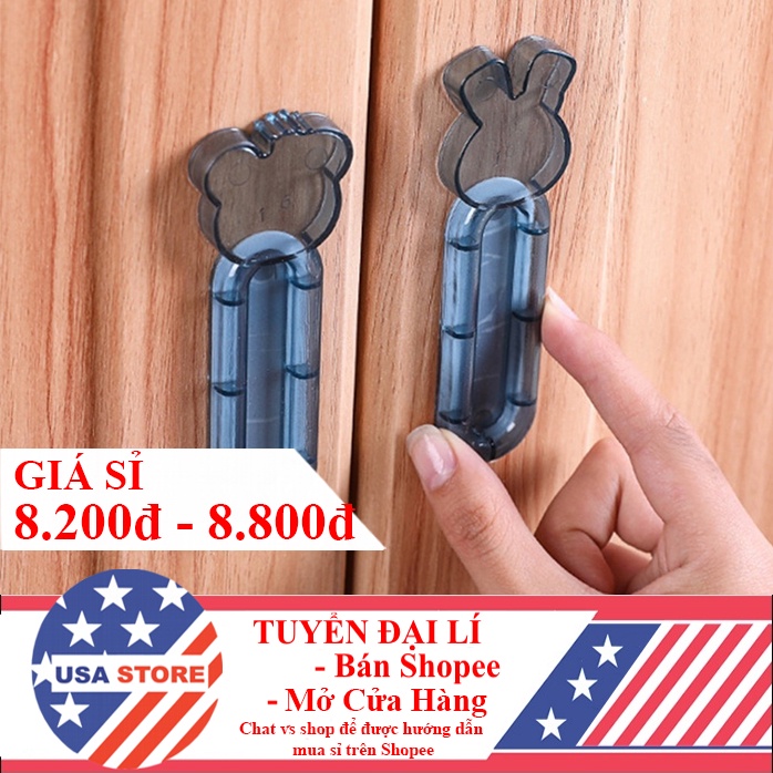 Tay Kéo Cửa Kính Thỏ Gấu Decor Kiểu Mới CDS1548
