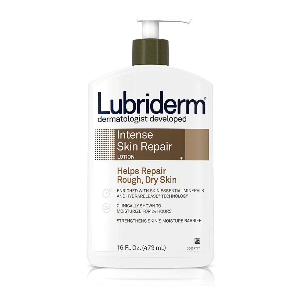 Dưỡng thể giữ ẩm cho da khô nứt Lubriderm Intense Dry Skin Repair Lotion for Relief of Rough Dry Skin 473ml (Mỹ)