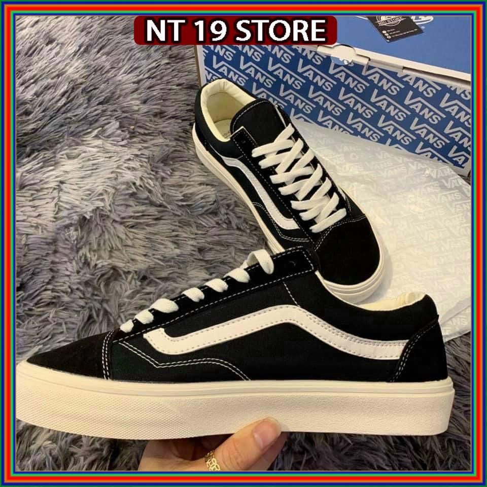 Giày caro nam nữ buộc dây , Giày thể thao sneaker vans lười có dây buộc hottrend 2022 full box bill