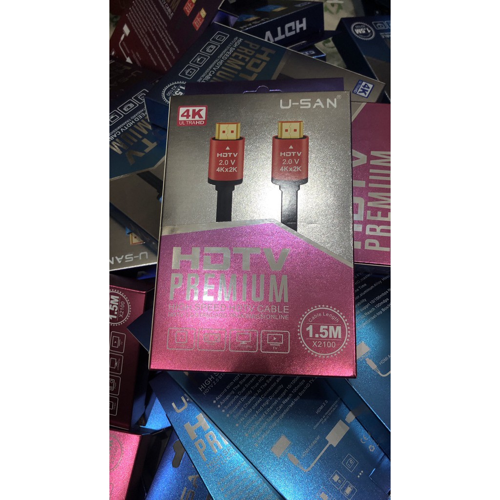 Dây Cáp Tín Hiệu HDMI 2.0 U-SAN 4k 10m Đầu Mạ Vàng BH 12 Tháng