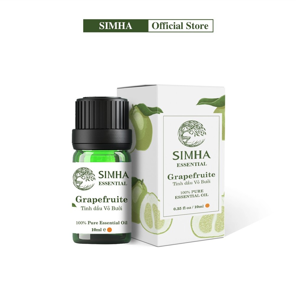 Tinh dầu Vỏ Bưởi SIMHA giảm căng thẳng, giúp tóc chắc khỏe loại 10ml