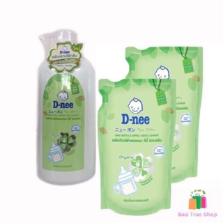 Combo 1 rửa bình chai và 2 túi rửa bình dnee thái lan