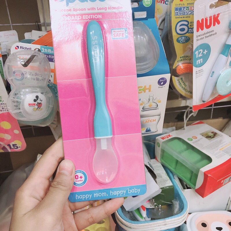 Thìa Ăn Dặm Silicone Upass Có Cán Dài UP3039Y