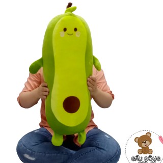 Gối ôm trái bơ 60cm đáng yêu vải siêu mịn