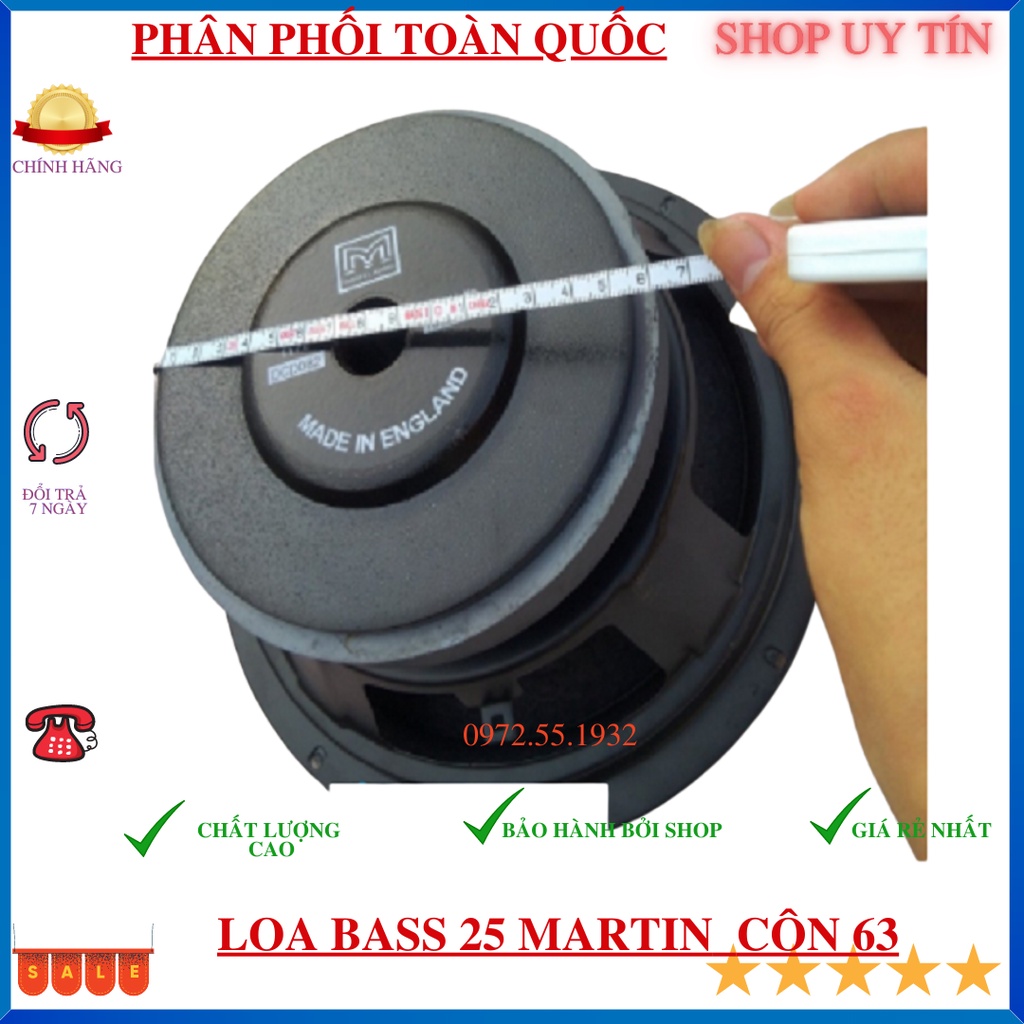 Loa bass 25 MARTIN  CON 63 gực chất âm thanh - giá1 chiếc