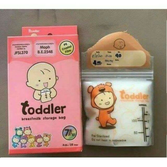 Túi Trữ Sữa Mini Toddler 3 zip 7 màu