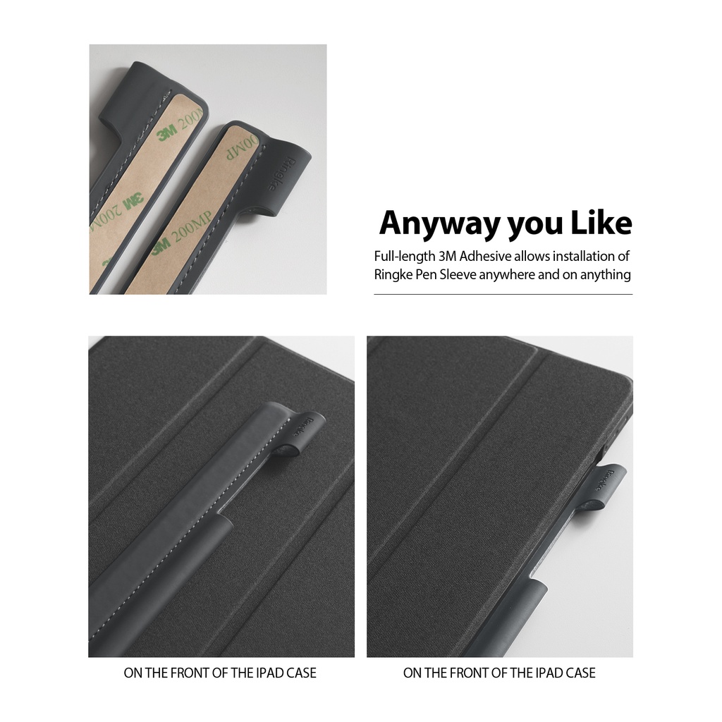 Ống Đựng Bút Cảm Ứng Ringke Bằng Da Nhân Tạo Cho Apple Pencil/Samsung S Pen Tiện Lợi