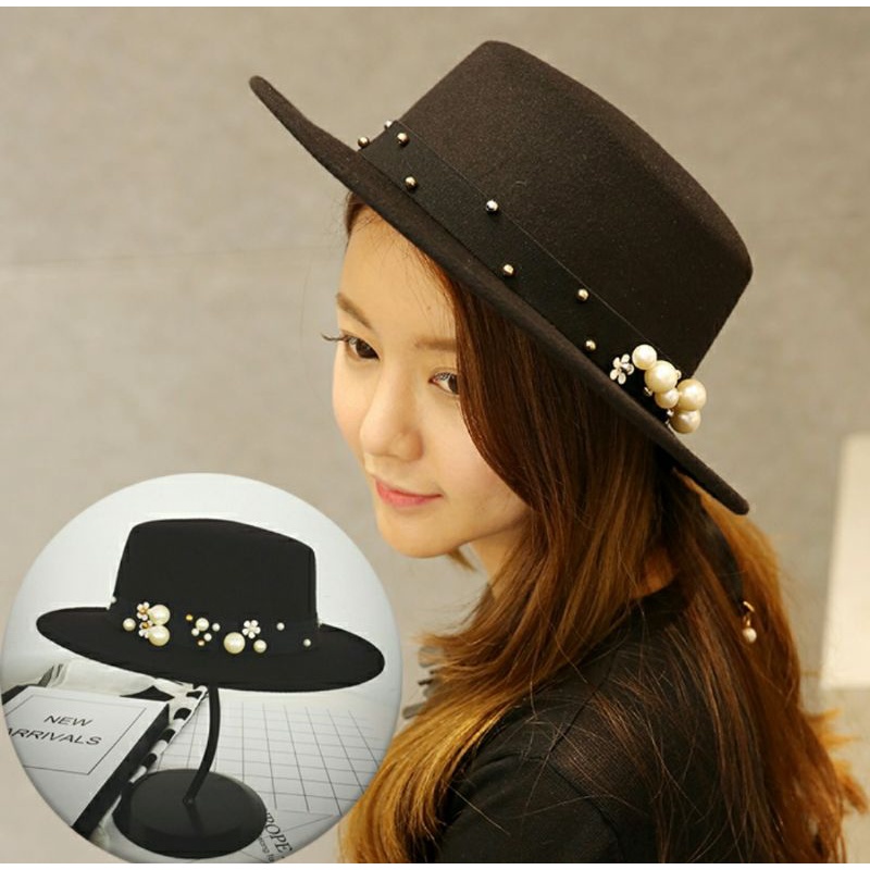 Mũ nón phớt rộng vành đẹp nỉ fedora  Lh 0917399527