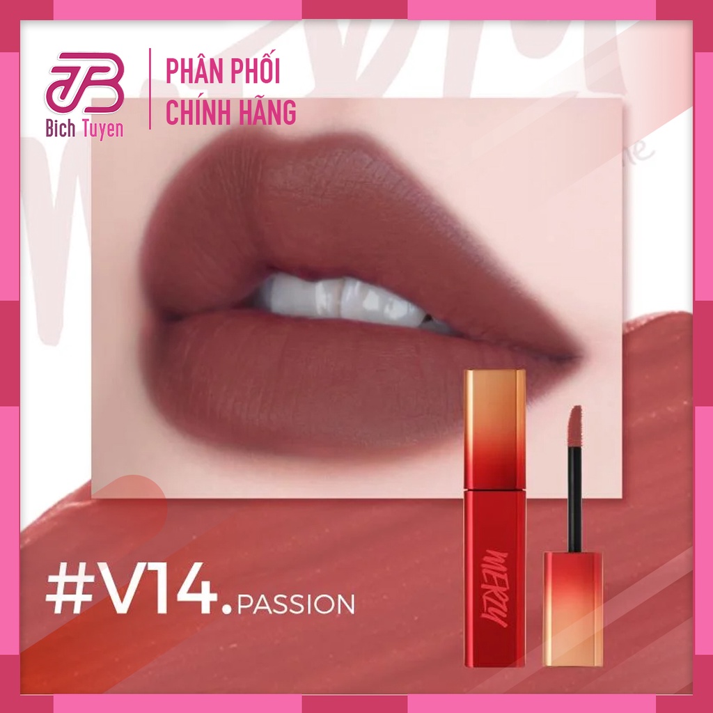 V13 - V14 Son Kem Lì Merzy Vỏ Đỏ The First Velvet Tint Season 3  Son Kem Lì Merzy The First Velvet v13 - v14