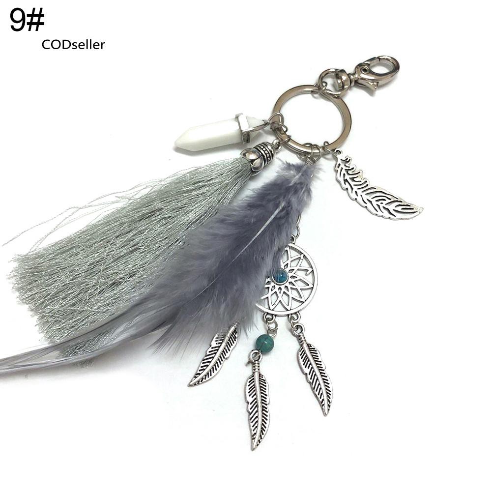 Móc khóa Dream Catcher lông vũ dễ thương