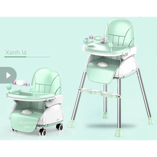 Ghế ăn dặm hanbei 3 cấp độ full đệm và bánh xe / Cody baby C006 có đồ chơi