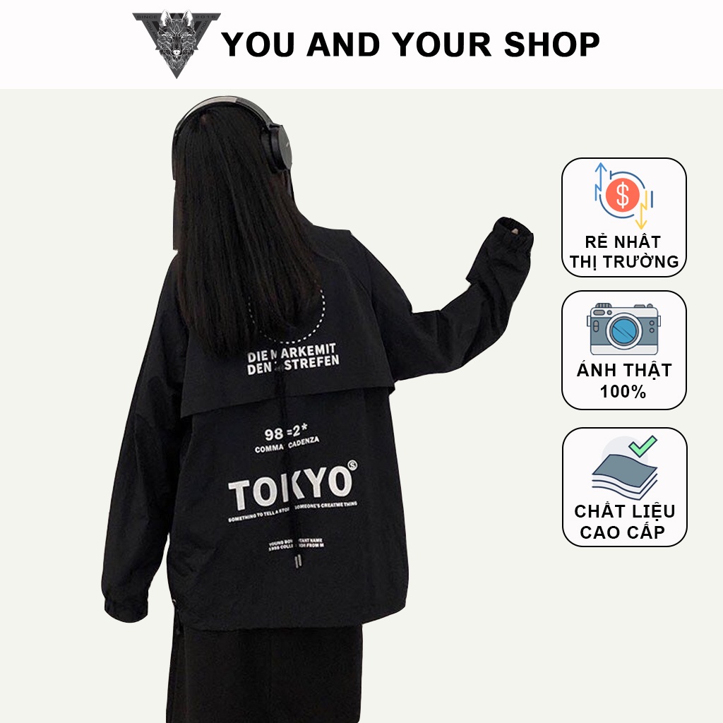 Áo Khoác YAYSHOP unisex nam nữ chất Dù dày dặn TOKYO in cả 2 mặt ( kèm hình thật)