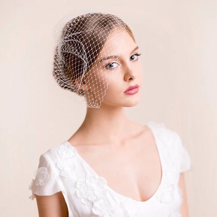 Mặt Nạ Lưới Che Mắt Hai Lớp Màu Đen Phong Cách Âu Mỹ Cổ Điển Dùng Chụp Ảnh Cho Nữ