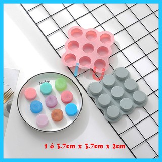 HCM - Khuôn silicon trụ tròn 9 ô 3.7cm x 2cm làm socola, đổ rau câu pudding