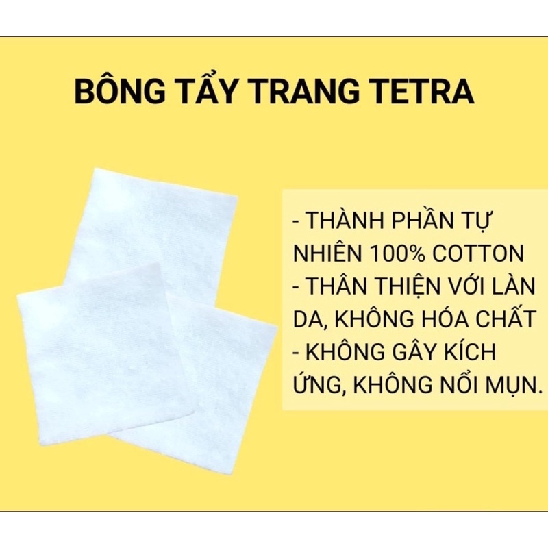 Bông tẩy trang Tetra 600 miếng