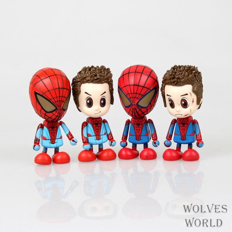 Mô Hình Spider-Man Bằng Pvc 2 Phong Cách Chibi