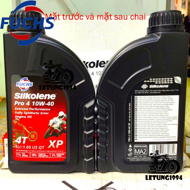 [Mã LIFEAU04 giảm 10% đơn 150K] Dầu Nhớt Fuchs Silkolene 10w40 chính hãng nhập khẩu từ Châu Âu