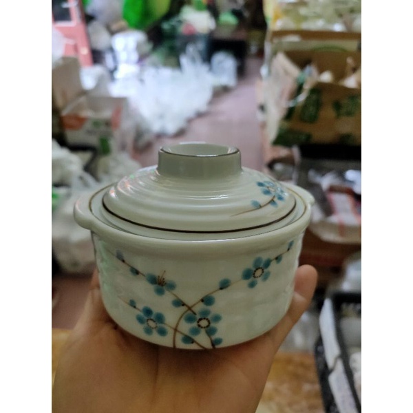 Thố chưng yến sào bằng sứ trắng Bát Tràng