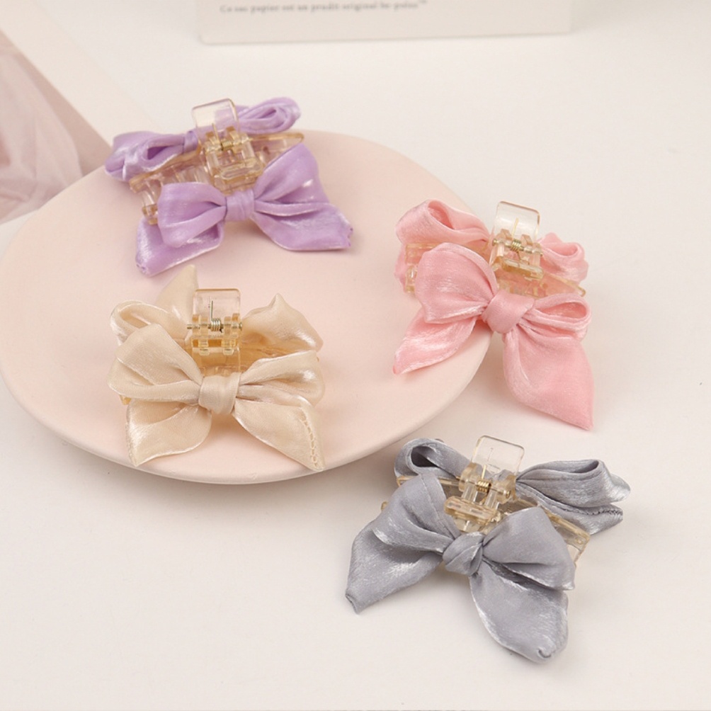 KẸP CÀNG CUA NƠ VẢI SATIN