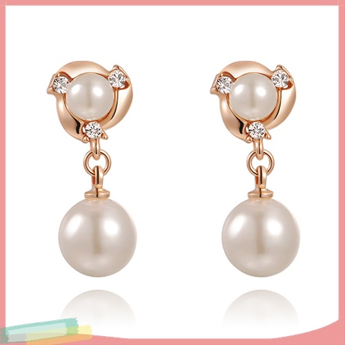 Đôi Khuyên Tai HạT NgọC Trai Giả Mạ VàNg 9K ThờI Trang Cho Nữ