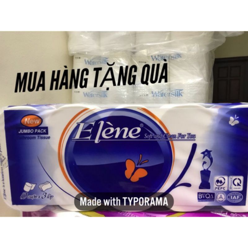 bịch giấy vệ sinh elene không lõi siêu mịn