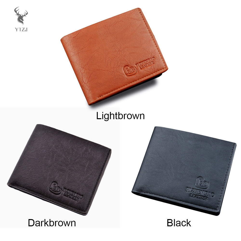 COD&amp; Men Wallets Purse PU Small Mini Storage Bag Fashion Durable For Coin Money Cards &amp;VN