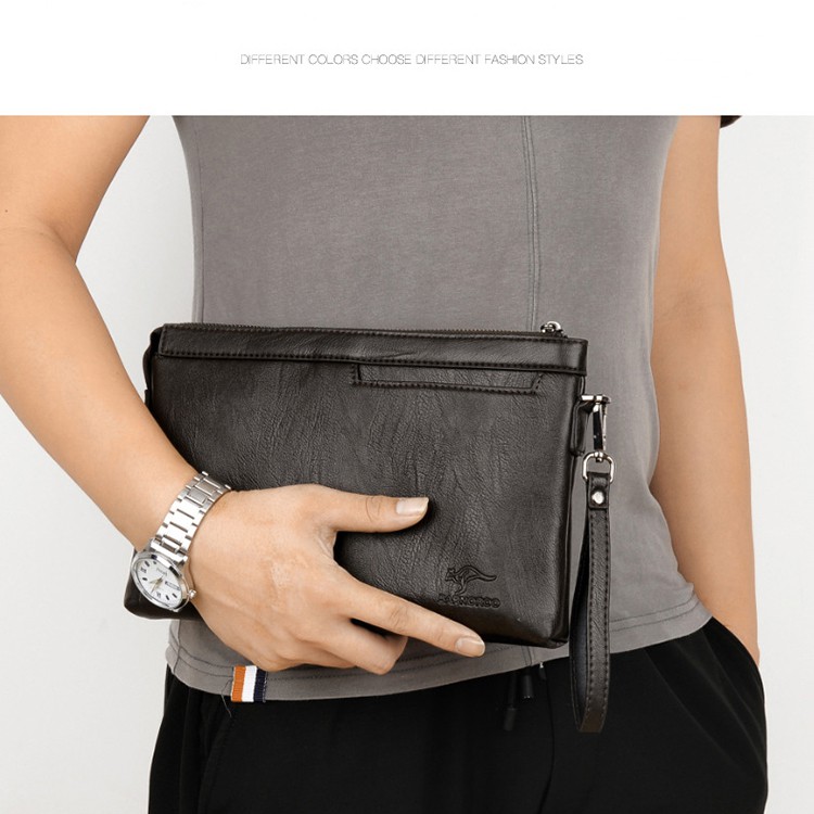 [BEST SELLER] Túi cầm tay Clutch da nam Manzo CL003 - Tặng móc khóa da bò thật | BigBuy360 - bigbuy360.vn