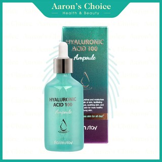 Serum cấp nước da căng bóng Hyaluronic Acid 100 Ampoule - Farmstay (100ml)
