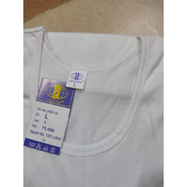 Combo 5 áo lót nam ba lỗ 100% cotton Delatex