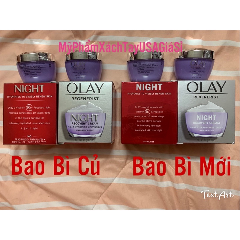 [NewHot]Kem dưỡng ban đêm Olay Regenerist Night Recovery advanced Anti-Aging Cream 48g Nhập Khẩu USA