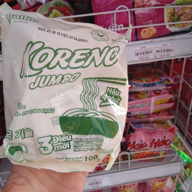 Mỳ Koreno thượng hạng mỳ nấu 4 phút jumbo