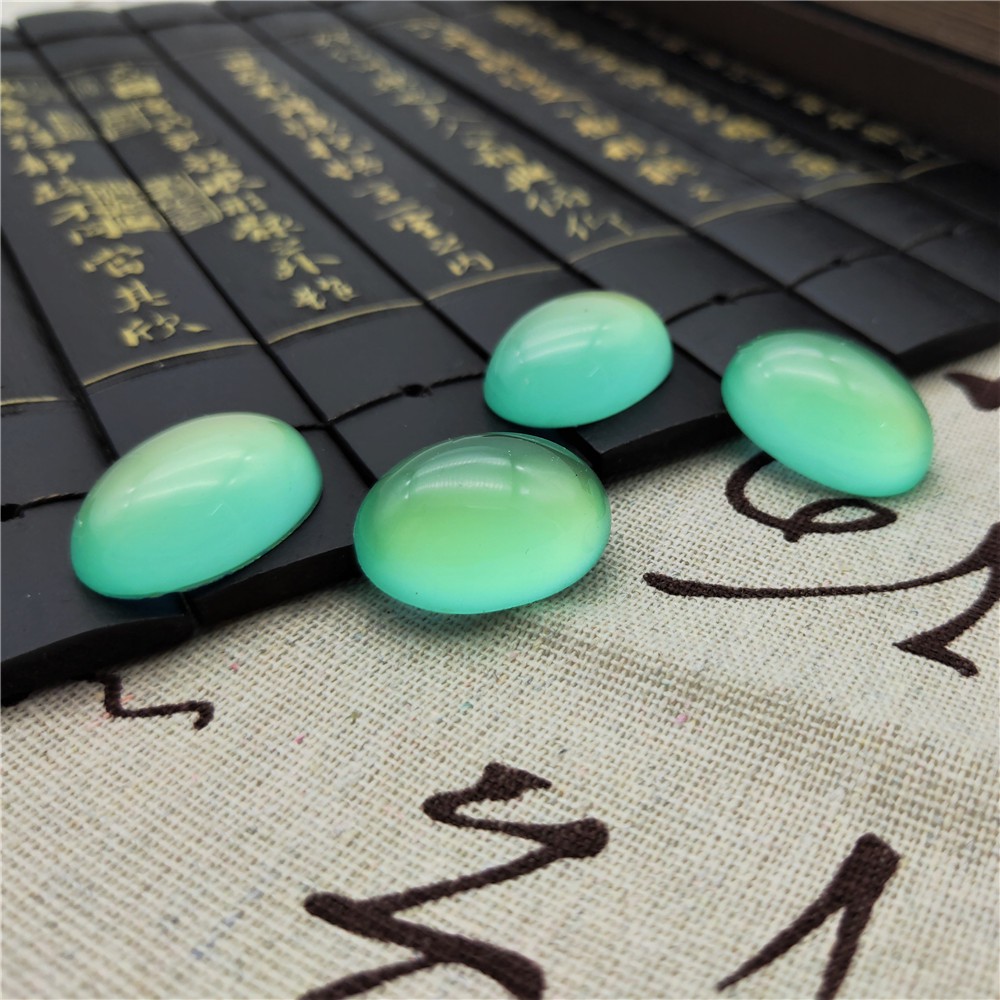 1 hạt dán oval đáy bằng loại lớn nguyên liệu làm trâm làm trang sức cổ trang