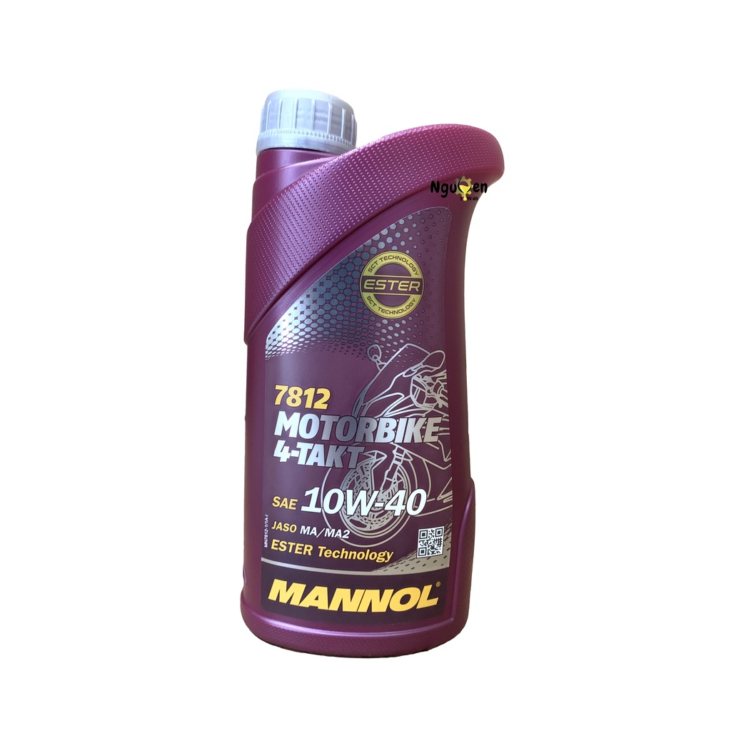 Mannol 4 Takt Motorbike 10w40 1L nhớt tổng hợp công nghệ ester