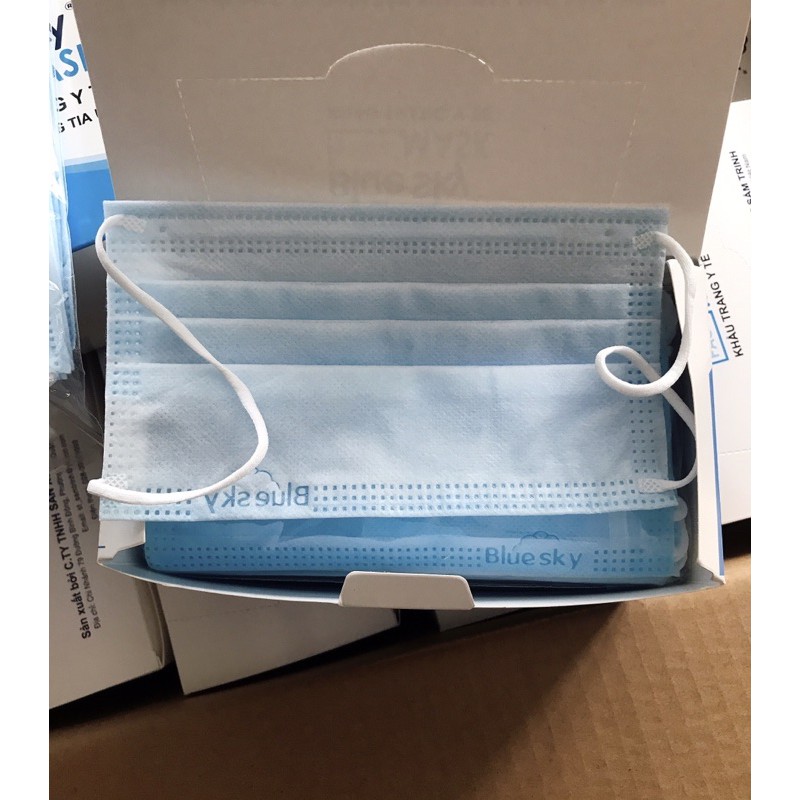 KHẨU TRANG Y TẾ 4 LỚP HỘP 50c CÁI BLUE SKY | BigBuy360 - bigbuy360.vn